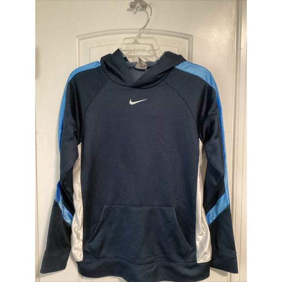 Vintage Nike Center Swoosh Polyester Hoodie Early 2000s Youth XL 18-20 Pullover - Picture 1 of 3